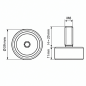 Height-Adjustable Foot Ø39 M8x20 - FI39 leveller EMFA GmbH