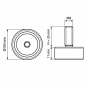 Height-Adjustable Foot Ø39 M8x35 - FI39 leveller EMFA GmbH
