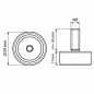 Height-Adjustable Foot Ø39 M8x45 - FI39 leveller EMFA GmbH