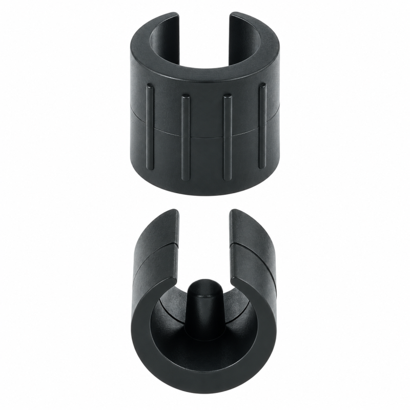 Slotted Reducing Sleeve for Round Tubes 14-16 mm Black