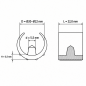 Slotted Reducing Sleeve for Round Tubes 20-22 mm tube clip EMFA GmbH