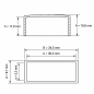 Flat Rectangular External Cap 30,3x5,3 mm tube end cap EMFA GmbH