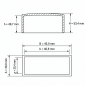 Flat Rectangular External Cap 40,9x25,4 mm tube end cap EMFA GmbH