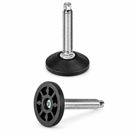 Fixed Adjustable Foot with Top Adjustment Ø50 M12x53/63 - FI50 leveller EMFA GmbH