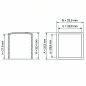 Flat Square External Cap 29,6x29,6 mm tube end cap EMFA GmbH