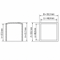 Flat Square External Cap 49,9x49,9 mm tube end cap EMFA GmbH