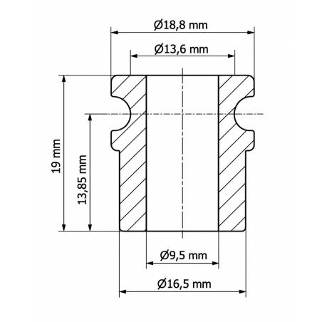 Bushing for Lift Spring 18,8x19x9,5 mm rivet sleeve EMFA GmbH
