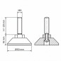 Screwed Adjustable Foot with Swivel Base M8x20 - FI50 Black Screwed Adjustable Foot with Swivel Base M8x20 - FI50 leveler EMFA GmbH