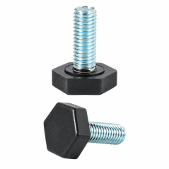 Hexagonal Adjustable Foot SW19 M6x20 - SW19 leveler EMFA GmbH