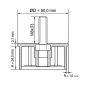Drive-in insert with threaded stud for round tube 50 mm M8x33 end plug EMFA GmbH