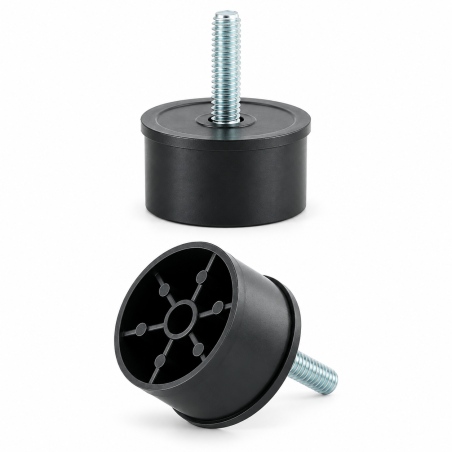 Drive-in insert with threaded stud for round tube 60 mm M8x33 end plug EMFA GmbH