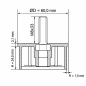 Drive-in insert with threaded stud for round tube 60 mm M8x33 end plug EMFA GmbH